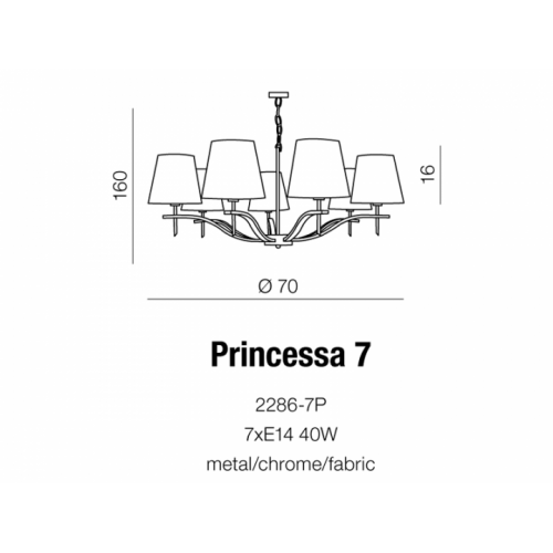 Люстра AZzardo PRINCESSA 7 AZ0725 (22867P )