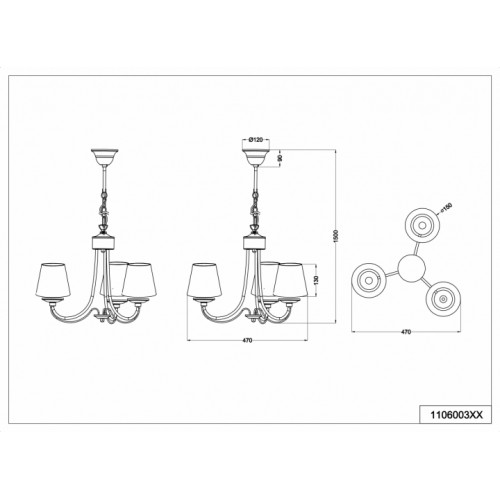 Люстра Trio CORTEZ 110600378