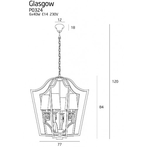 Люстра MAXlight GLASGOW P0324