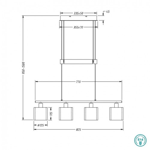 Люстра Trio BURTON 311400432
