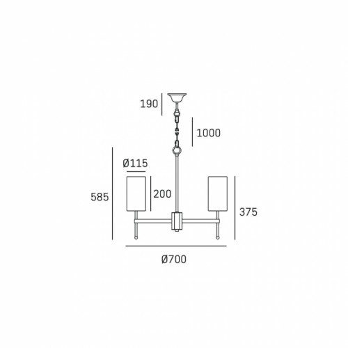 Люстра CosmoLight Denver P06970WH AU