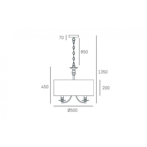 Люстра CosmoLight ABU DHABI P05896AU-WH