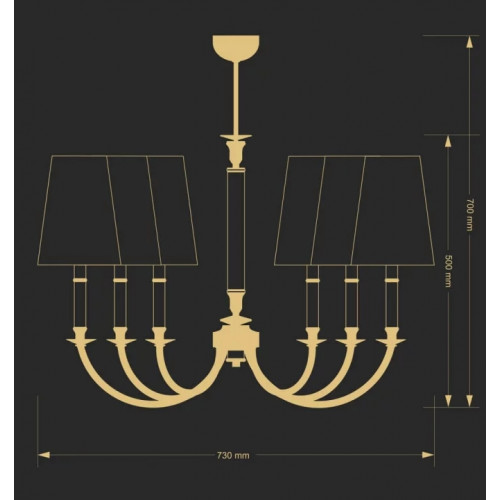 Люстра Kutek NAPOLI NAP-ZW-6(N/A)