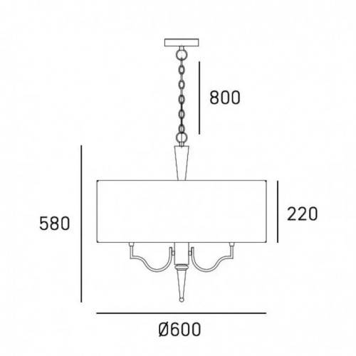 Люстра CosmoLight WASHINGTON P05922NI-BK