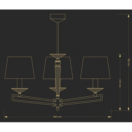 Люстра Kutek ZOLA ZOL-ZW-3(BN/A)