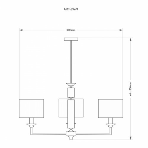 Люстра Kutek MOOD ARTU ART-ZW-3(N)