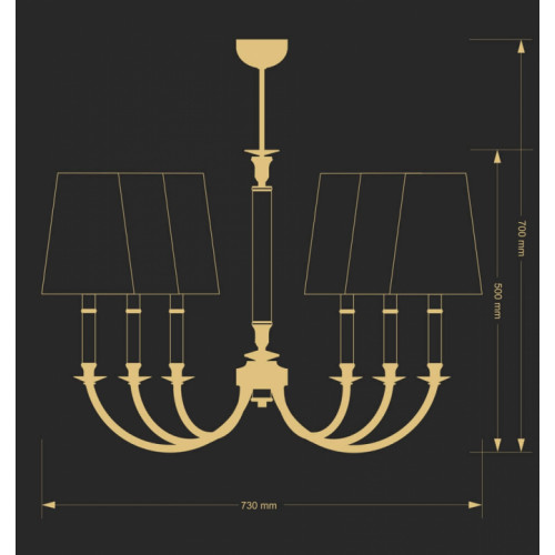 Люстра Kutek NAPOLI NAP-ZW-6(N/A)
