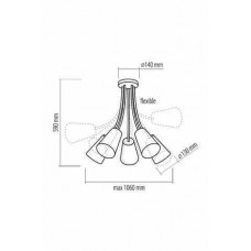 Люстра TK Lighting WIRE WHITE 2098