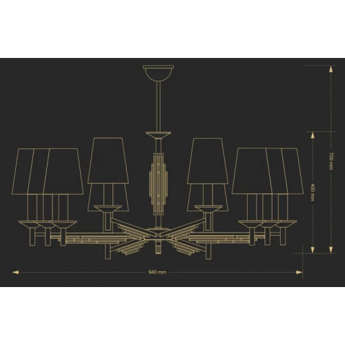 Люстра Kutek FELLINO FEL-ZW-10(P/A)