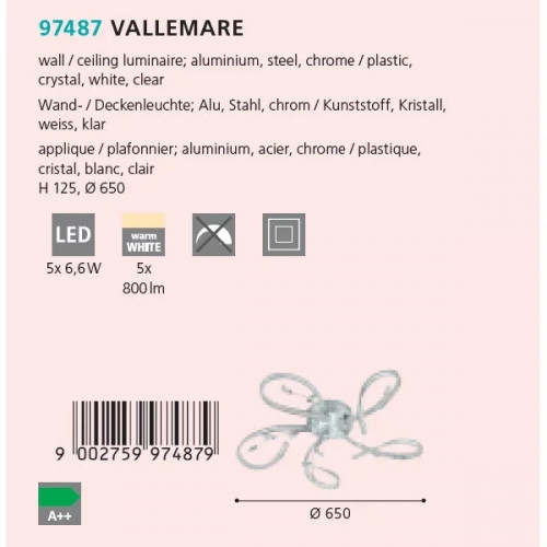 Люстра Eglo VALLEMARE 97487