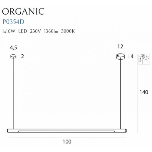 Люстра пристельова MAXlight AMSTERDAM C0060