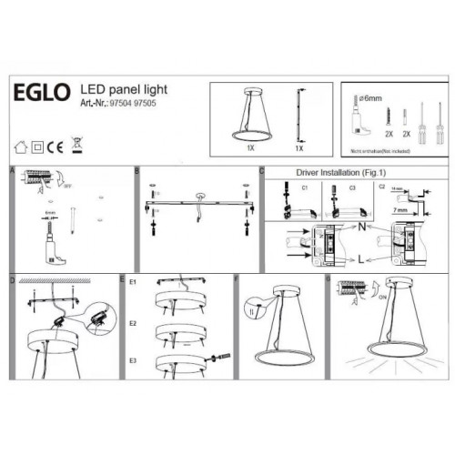 Люстра Eglo STAITI 97904