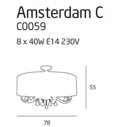 Люстра пристельова MAXlight AMSTERDAM C0059