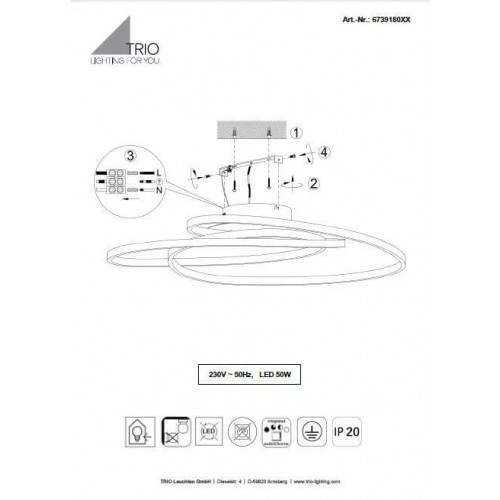 Люстра Trio GALE 673918032