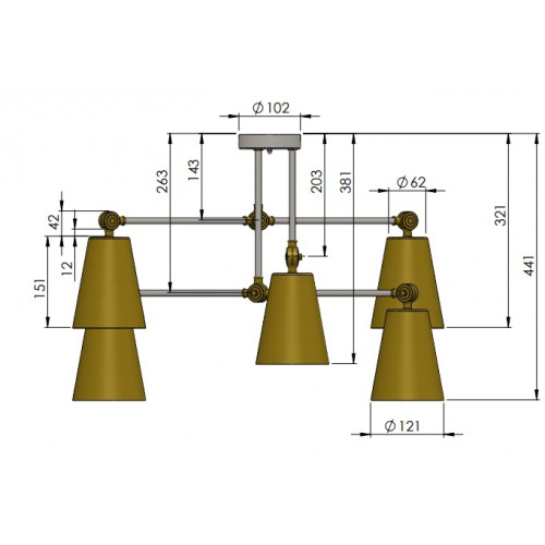Люстра Zuma Line ALI 5648
