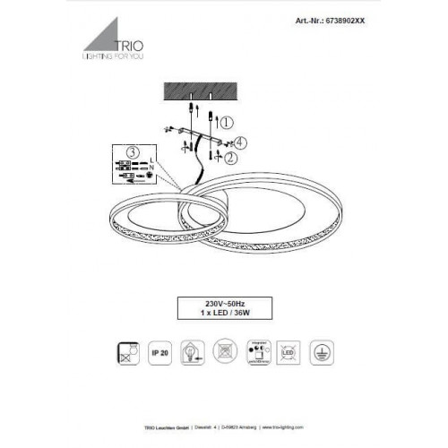Люстра Trio GRANADA 673890232