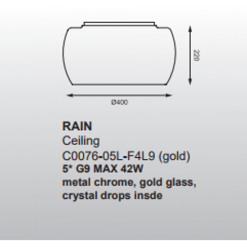 Люстра Zuma Line RAIN C0076-05L-F4L9