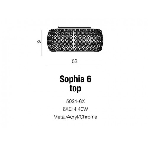 Люстра AZzardo SOPHIA 6 AZ0695 (50246X crystal / metal / chrome)
