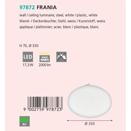 Стельовий світильник Eglo FRANIA 97872