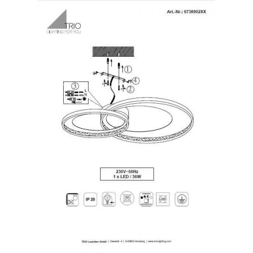 Люстра Trio GRANADA 673890206
