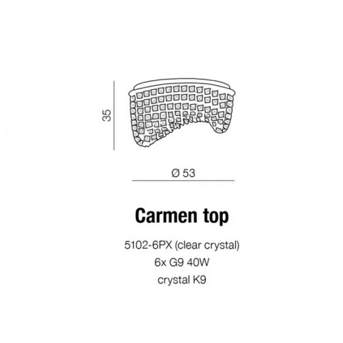 Люстра AZzardo CARMEN AZ1284 (51026PXCL )