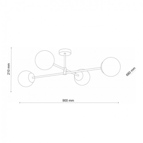 Люстра TK Lighting SARIUS GOLD 4738
