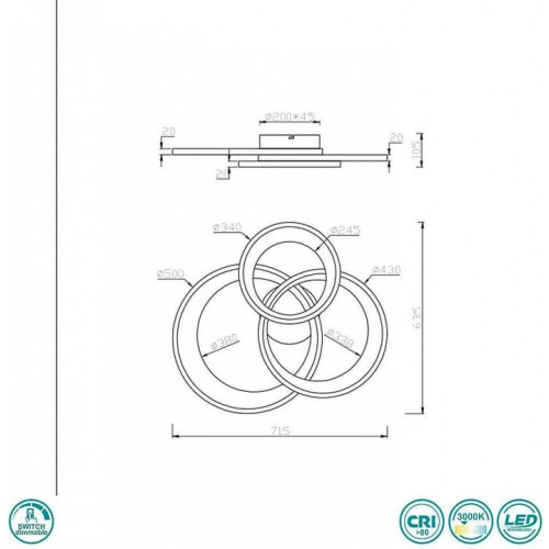 Люстра Trio GRANADA 673810306