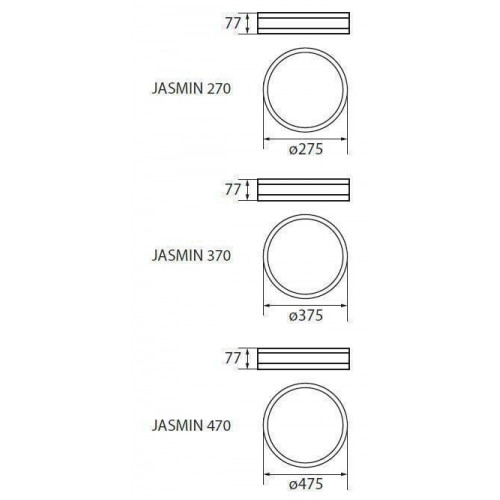 Стельовий світильник Kanlux JASMIN 370-W/M 23127