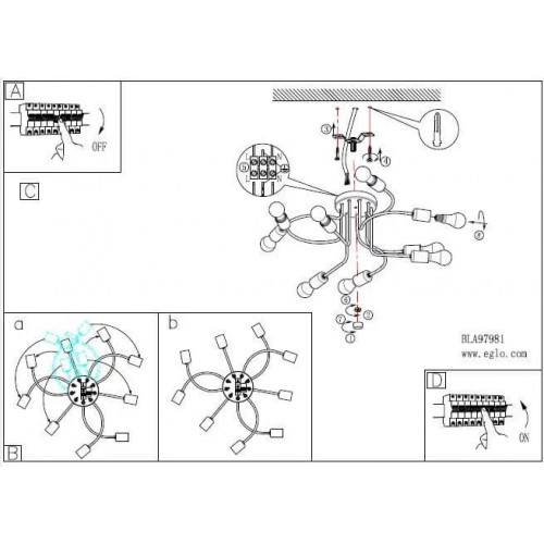 Люстра Eglo ORAZIO 97981