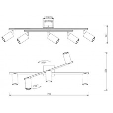 Люстра Trio MARLEY 612400580 Люстра Trio MARLEY 612400580
