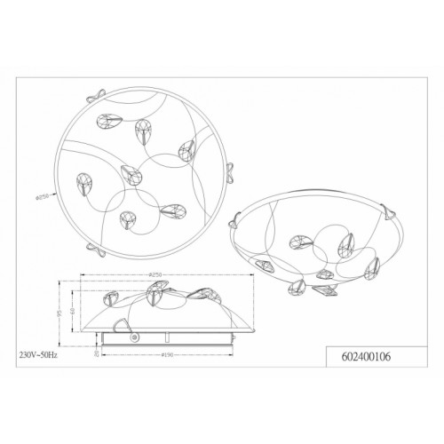 Стельовий світильник Trio CARBONADO 602400106