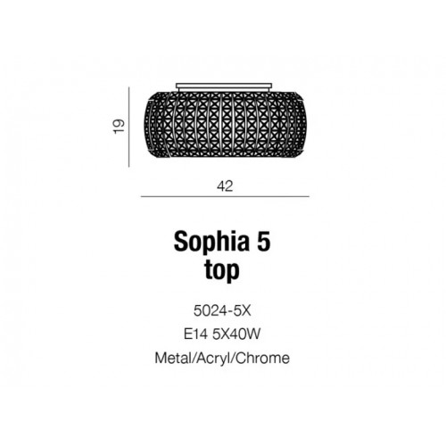 Люстра AZzardo SOPHIA 5 AZ0521 (50245X crystal / metal / chrome)