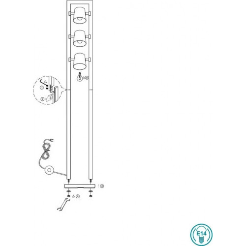 Стельовий світильник Trio SALSA 626710532
