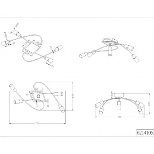 Люстра Trio CLAPTON 621410505