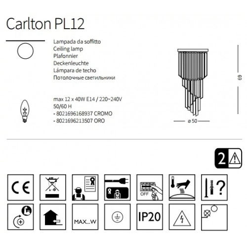 Люстра Ideal Lux CARLTON 213507