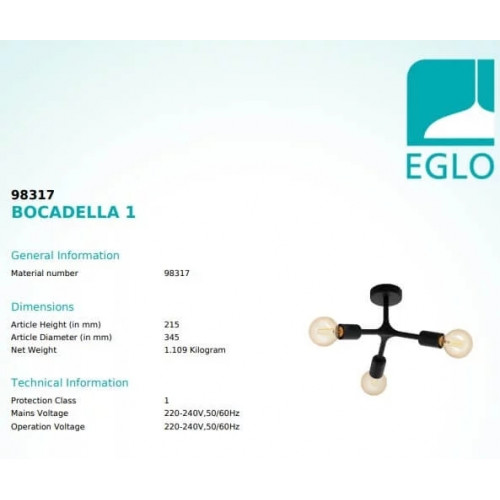 Люстра Eglo BOCADELLA 98317