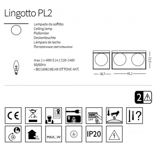 Люстра Ideal Lux LINGOTTO 198156