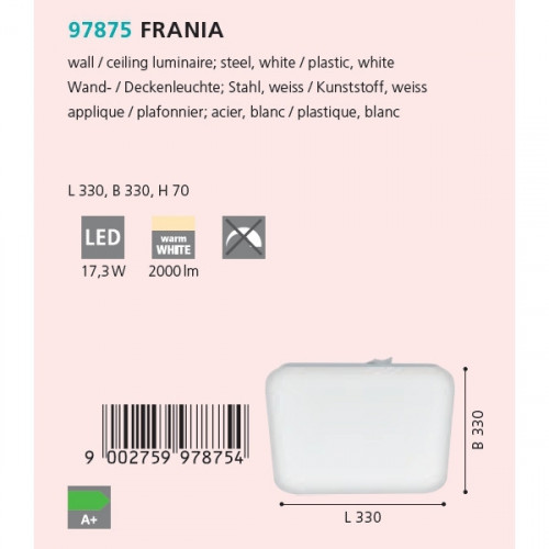 Стельовий світильник Eglo FRANIA 97875