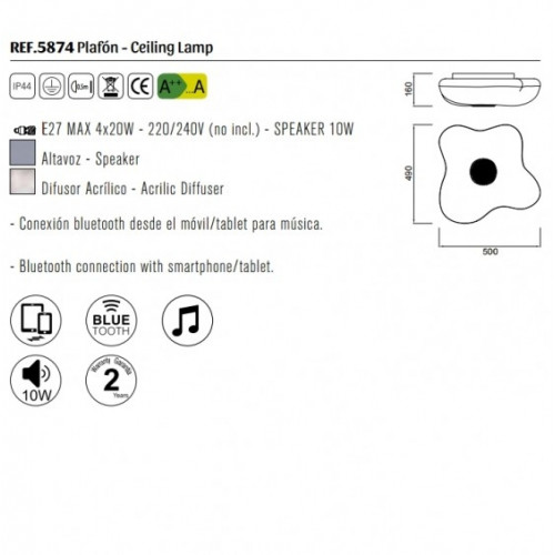 Люстра Mantra EOS MUSIC 5874