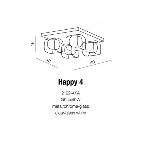 Люстра AZzardo HAPPY 4 AZ0485 (21924XAWH )