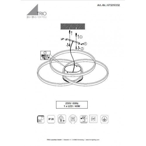 Люстра Trio SEDONA 673210332