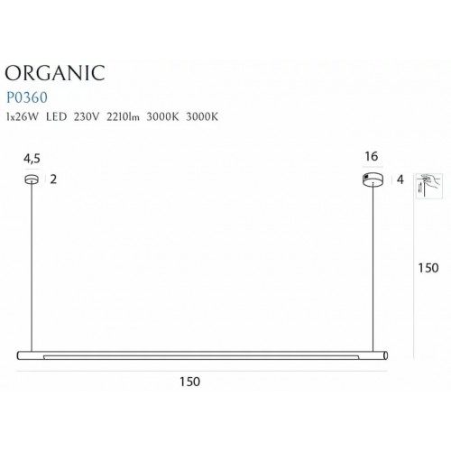 Люстра Searchlight Hanna 3304-4CC