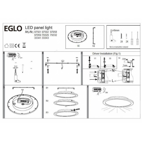Стельовий світильник Eglo SARSINA-C 97958