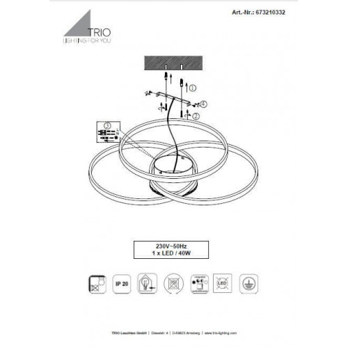 Люстра Trio SEDONA 673210332