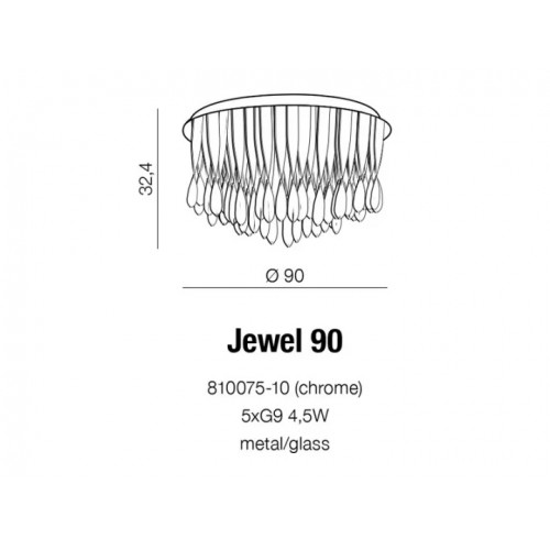 Люстра AZzardo JEWEL 90 AZ1661 (81007510CH)