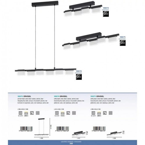 Люстра Eglo ERVIDEL 98874