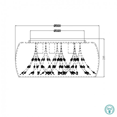Люстра Trio CRYSTEL 616700506