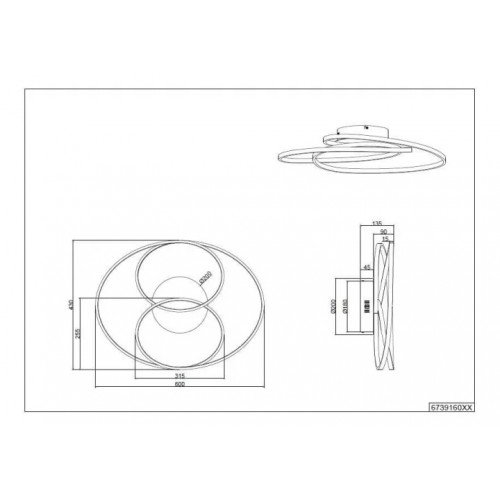 Люстра Trio GALE 673916007