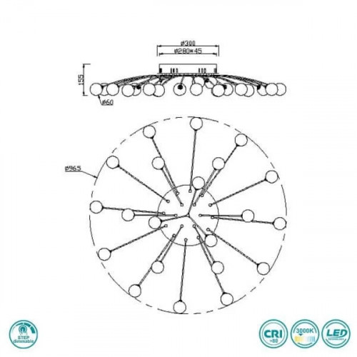 Люстра Trio BULLET 641412132