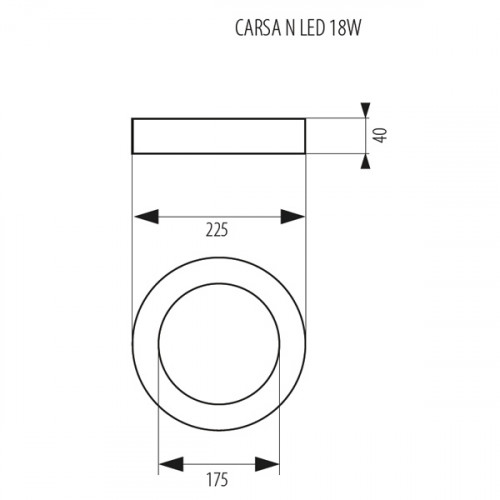 Стельовий світильник Kanlux CARSA V2LED 18W-NW-W 28949